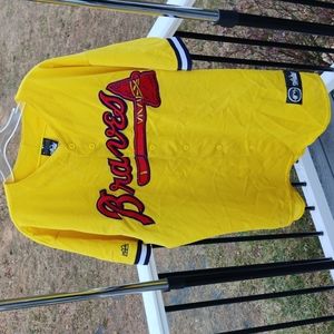 [VINTAGE] Majestic Atlanta Braves 1990s Yellow Alternate Jersey
